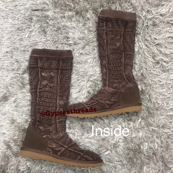 UGG PATCHWORK KNIT TALL BOOTS🎀 - Picture 3 of 9